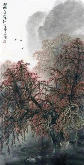 粤豫联合办展 岭南画派画家朱永成山水画展开幕